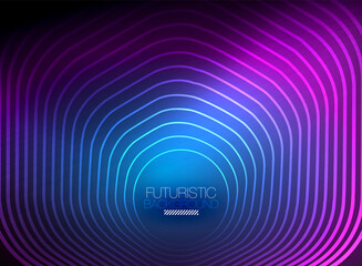 Neon color square shape lines abstract background. Shiny magic energy and motion concept, vector abstract wallpaper background