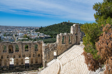 Fototapeta na wymiar Odeon of Herodes Atticus, commonly known as 