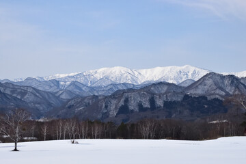Fototapeta na wymiar 冬山の景色