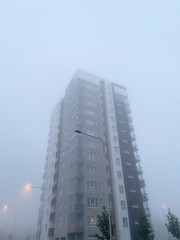 Obraz premium High building in the fog