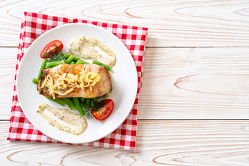 grilled snapper fish steak