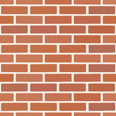 Brick. Brickwork. Seamless pattern of red-brown blocks. Vector illustration of a wall in a flat style.
