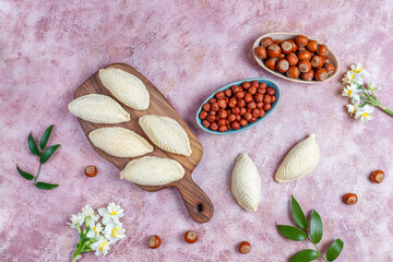 Traditional Azerbaijan holiday Novruz sweets shekerburas.
