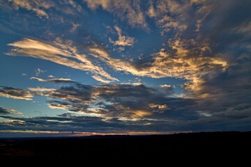 Obraz premium Sunset over Ankarana Reserve. Madagascar.