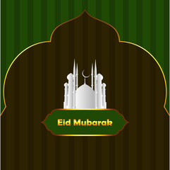 Eid Mubarak Greeting Card Design
