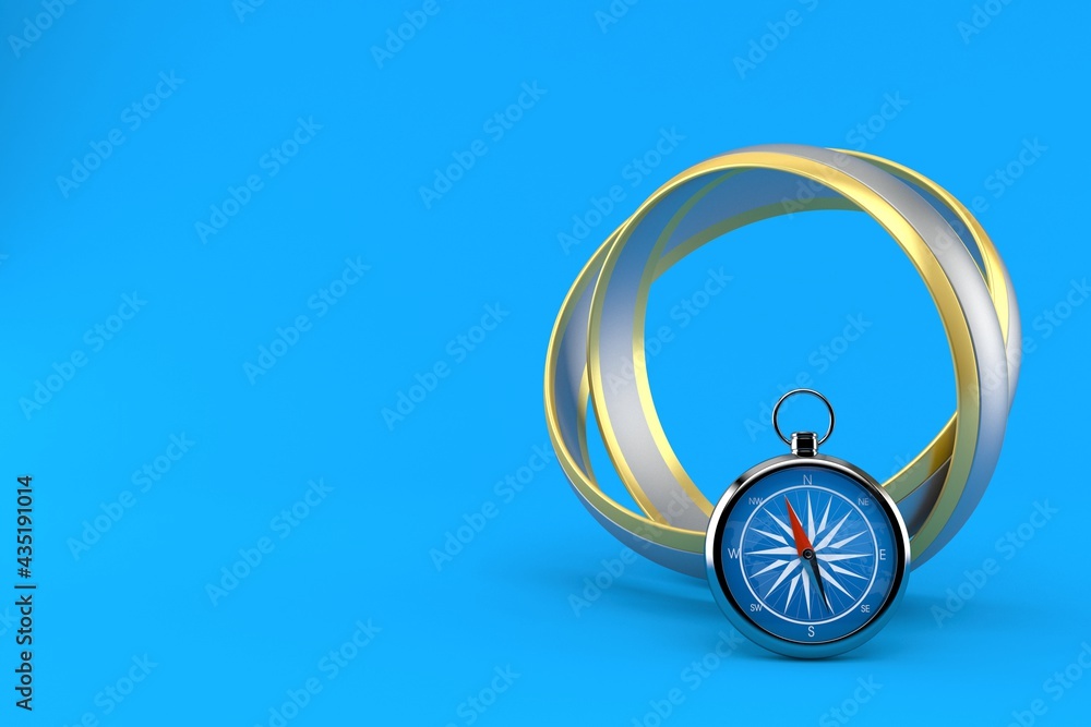 Canvas Prints Wedding ring with compass