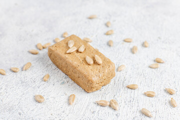 Delicious halva with sunflower seeds and honey.