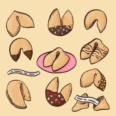 A set of Chinese fortune cookies