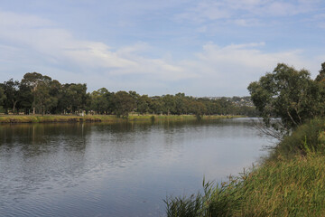 The Barwon River with residential Highton in the far distance
