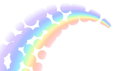 Rainbow gradient, white background. Community tolerance design. Circle color rainbow. Round colorful bright soft design. Vibrant smooth blur. Light effect. Symbol rain, sky, clear Vector illustration