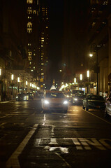 Fototapeta na wymiar evening street scene in New York city