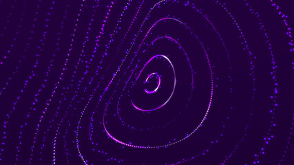 Sci-fi background. Digital wave with many particles. Big data visualization. Template for festive presentation. 3d