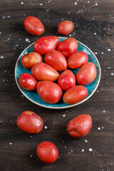Fresh organic raw red potatoes.