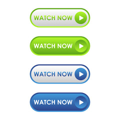 White and blue button in neomorphism style.