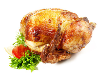 Ganzes Grillhähnchen - Freigestellt