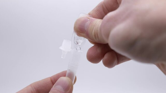 Preparing COVID-19 at Home Self Testing Kit Sample