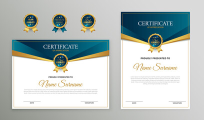 professional certificate template in premium style