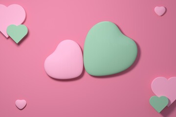 3d rendering valentine stand design