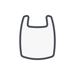Plastic bag color line icon. Shopping bag vector outline colorful sign.