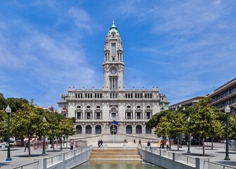 Obraz premium Historic town hall building in Porto - Portugal 