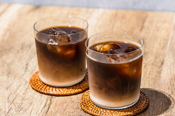アイスカフェオレ　カフェオレ　カフェラテ