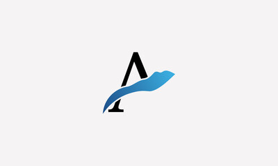 latter A luxury logo design template vector