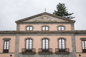 La Orotava town hall building. Current town hall building designed in 1869 after demolition of Clarisse convent of San Jose, which stood in that it place. La Orotava, Tenerife, Canary Islands, Spain.