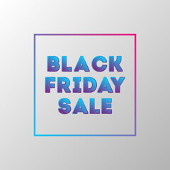 Black and white banner Black Friday sale, discounts.