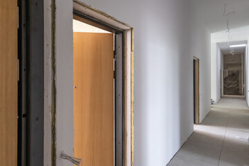 Apartment under construction in the new european housing estate.