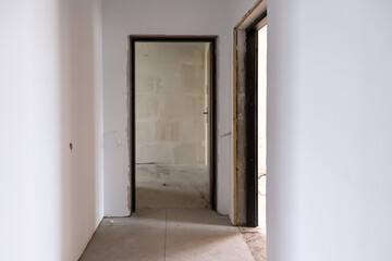 Apartment under construction in the new european housing estate.