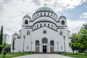 Fototapeta na wymiar Serbian Orthodox Church of St. Sava in Belgrade