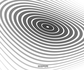 Abstract circle pattern black and white color ring. Abstract  vector illustration for sound wave, Monochrome graphic.