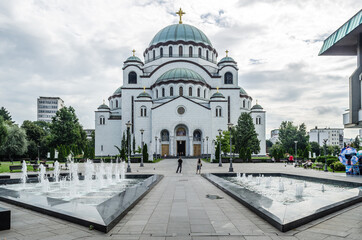 Fototapeta na wymiar Serbian Orthodox Church of St. Sava in Belgrade