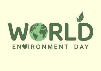 Fototapeta premium World Environment Day. Eco friendly design. Vector illustration.