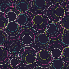 Vector Vintage Circles seamless patter collection