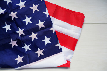 Stars and stripes closed up. Background for USA, American national Day, holiday, Memorial day, Independence day. 