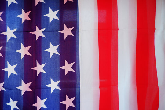 Stars and stripes closed up. Background for USA, American national Day, holiday, Memorial day, Independence day.