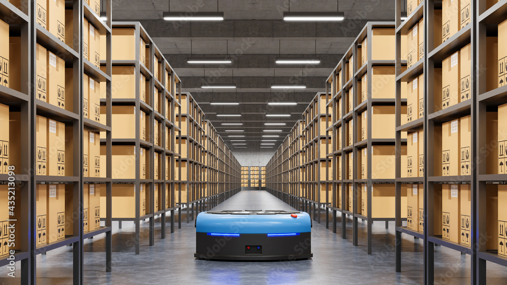 Aufkleber robots efficiently sorting hundreds of parcels per hour(automated guided vehicle) agv.