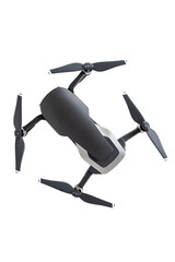 Dark gray drone on a white background, top view. - 435213212
