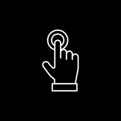Hand touch icon isolated on white background. Gesture symbol modern, simple, vector, icon for website design, mobile app, ui. Vector Illustration
