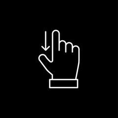 Hand touch icon isolated on white background. Gesture symbol modern, simple, vector, icon for website design, mobile app, ui. Vector Illustration