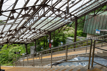 Fototapeta premium 東京 御岳山ケーブルカー 御岳山駅