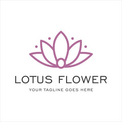 Lotus flower logo design vector template