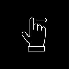 Hand touch icon isolated on white background. Gesture symbol modern, simple, vector, icon for website design, mobile app, ui. Vector Illustration