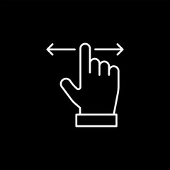 Hand touch icon isolated on white background. Gesture symbol modern, simple, vector, icon for website design, mobile app, ui. Vector Illustration