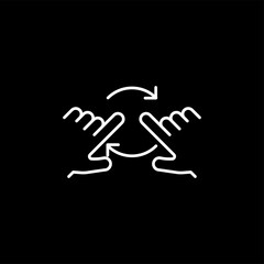 Hand touch icon isolated on white background. Gesture symbol modern, simple, vector, icon for website design, mobile app, ui. Vector Illustration