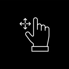 Hand touch icon isolated on white background. Gesture symbol modern, simple, vector, icon for website design, mobile app, ui. Vector Illustration