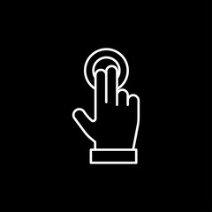 Hand touch icon isolated on white background. Gesture symbol modern, simple, vector, icon for website design, mobile app, ui. Vector Illustration