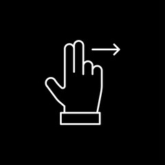 Hand touch icon isolated on white background. Gesture symbol modern, simple, vector, icon for website design, mobile app, ui. Vector Illustration