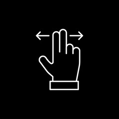 Hand touch icon isolated on white background. Gesture symbol modern, simple, vector, icon for website design, mobile app, ui. Vector Illustration